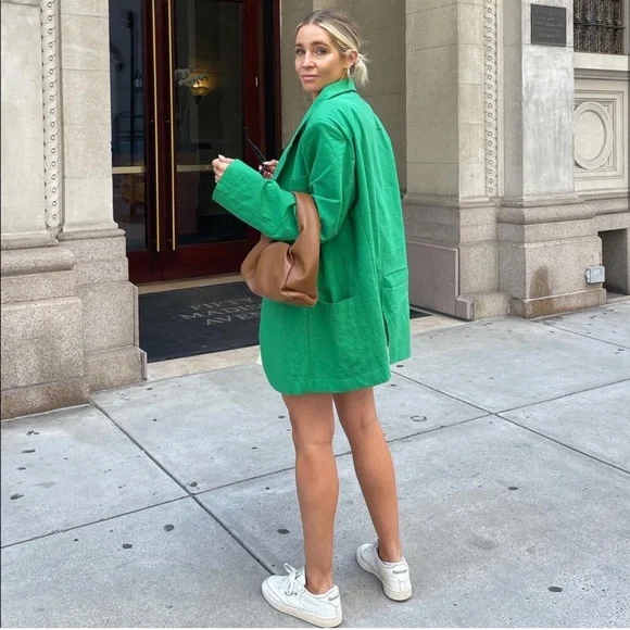 storets | Jackets & Coats | Storets Brianna Oversized Handkerchief Blazer  Green Size Sm | Poshmark